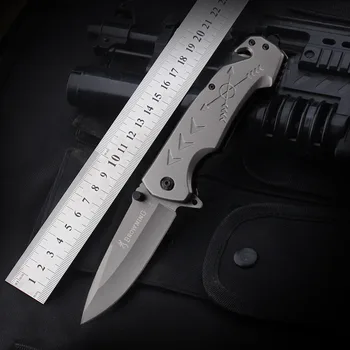 Нов сгъваем нож от стомана 440c за къмпинг с тактически задната клипсой Висока твърдост, джобен нож за оцеляване в приключения, Ловен месоядни нож