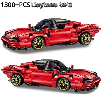 Нов Технически Автомобил Ferra Daytona SP3, Градивни елементи, Съвместими 42143, Суперавтомобил, Състезателни коли, Тухли, Играчки За Възрастни, Подаръци За Деца