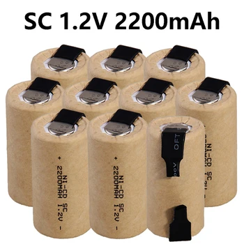 Новата Отвертка Електрическа Бормашина SC Батерии 1.2 2200 mah Sub C Ni-Cd Батерия С електрически инструменти Раздел NiCd SUBC Елементи