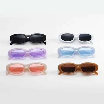 Нови Велосипедни полигональные слънчеви очила, Дамски модни очила в черни рамки, Vintage слънчеви Очила, Дамски нюанси, с Овална форма градиент
