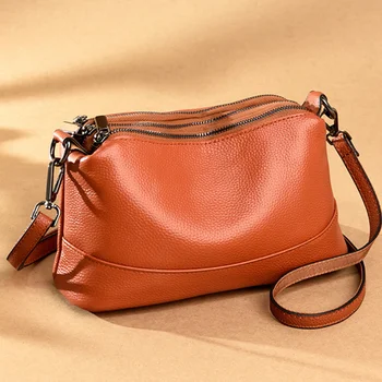 Нови дамски чанти, Дамски чанти Дизайнерски дамски чанти през рамо Луксозна марка дамски чанти-месинджър от телешка кожа