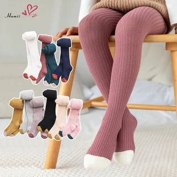 Нови детски чорапогащи, есен-зима, изолирана чорапогащи за момичета, Меки памучни топли чорапогащи, Детски Чорапи, Гащи за деца от 0-8 години