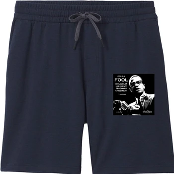 Нови модни мъжки къси панталони за мъже, дизайн Malcolm X, мъжки къси панталони с цитати, памук, чист памук