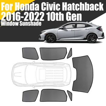 Обичай Магнитен сенника на прозореца на колата, за да хечбек Honda Civic 10-то поколение 2016-2022, Завеса, в рамката на предното стъкло предна