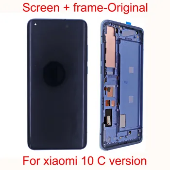 Оригинален Сензорен дисплей Huaxing версия C AMOLED Display за Xiaomi 10 с подкрепата на рамката 10 точки на допир и откриване на пръстите