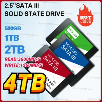 Оригинален Твърд диск 4tb SATA3 500 GB Твърд диск 2 TB Високоскоростен Вътрешен твърд диск 2,5-Инчов SSD диск за Лаптоп/PC/MAC SSD диск