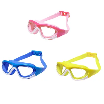 Очила за плуване с широк преглед за деца, момичета и момчета, предпазни очила за гмуркане, за защита на очите, защита от uv, Pink