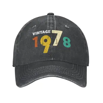 Персонални Памучен Реколта бейзболна шапка на 1978 година на раждане, Спортни Мъжки Дамски Регулируема бейзболна шапка на 45-ти 45-годишна Възраст, Подарък за Рожден Ден, Шапка за татко