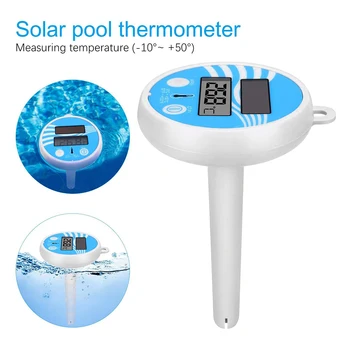 Плаващ Дигитален термометър за басейна, слънчева Енергия, Открит термометър за басейн, Водоустойчиви LCD дисплей, СПА-термометър