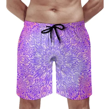 Плажни къси панталони в стила на Тай Боядисват, Лятна реколта Мандала, Хавайски плажни шорти, мъжки спортни бързо съхнещи топене с принтом