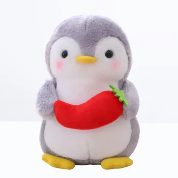 Плюшен играчка с черен пипер 25 см, Penguin, с дизайн на Чили, играчка във формата на животно, Декоративен подарък за Рожден Ден, Свети Валентин