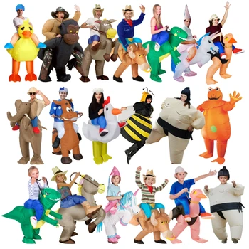 Празничен Кралят костюм, Женски Надуваем костюм динозавър, Забавно премяна, Cosplay животни, костюм за Хелоуин за деца