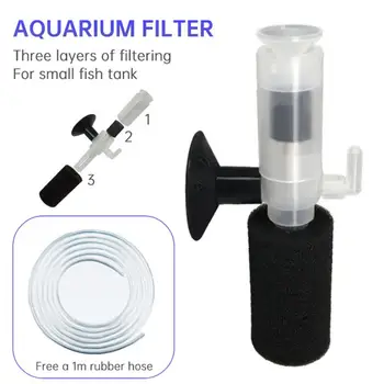 Практичен Аквариумный филтър, Биохимични Губчатые филтри, Мини-Многослоен филтър за аквариум с малки рибки, Губчатые филтърни помпи
