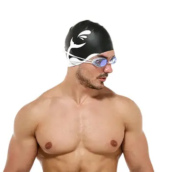 Практически шапка за плуване Унисекс, защита на ушите от падане, лека шапка за плуване от силиконов материал