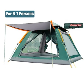 Преносима Голяма палатка За 5-8 души, Туристически Външни непромокаеми Палатки за къмпинг