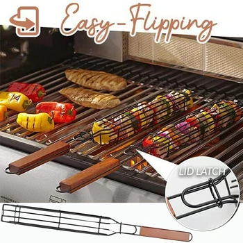 Преносимо барбекю решетки от неръждаема стомана, Антикоррозийный инструмент за приготвяне на хот-дог от месо