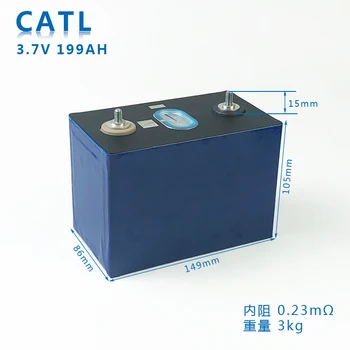 Призматичен 4шт CatL NCM 3,7 В 199ah клас A + NCM акумулаторна батерия DIY 12 24 36 48 В количка за голф, за слънчеви панели дълбоко цикъл