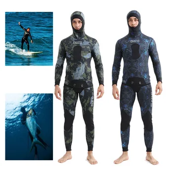 Професионална мъжки облекла за риболов 3,5 мм, Подходящи за подводен риболов, Камуфляжная Отделни дрехи от студ за гмуркане, подводен риболов