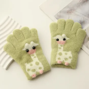 Ръкавици за деца, зимни ръкавици, Детски зимни ръкавици, детски ластични топли ръкавици, плетени калъф за ръкавици за момчета или момичета Ръкавици Рукавички