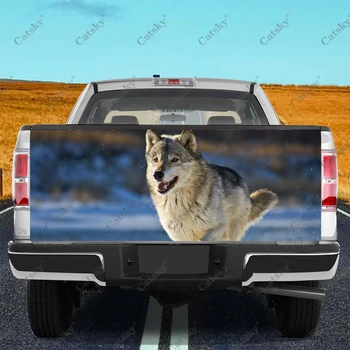 САМ Минава вълкът Печат на колата Стикер за защита на опашката на багажника Стикер на предния капак на Автомобила Декоративна стикер за suv
