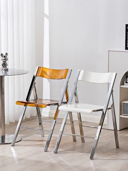 Сгъваем стол за Хранене, стол Скандинавски Прозрачен стол Лесен Луксозен потребителска маса за хранене висок клас на средновековния Прост дизайн