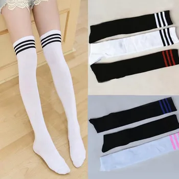 Секси памучни чорапогащи над коляното шарени, Модерни Високи дълги чорапи за жени и момичета