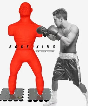 Силиконов боксовия манекен за бокс с чанта за пясък, манекен за състезания по бойни изкуства