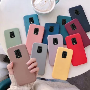 Силиконов калъф за телефон ярки цветове за Xiaomi Mi 11 Ultra Note 10 9 8 Lite, Матиран Мек калъф от TPU за Xiaomi POCO C3 F3 M3 X3 NFC Pro