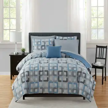 Синя легло в леглото от 12 теми, комплект завивки с чаршафите, пълен