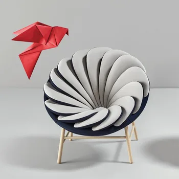 Скандинавски дизайн хол, спалня, минималистичная плат, минималистичен стол с едно листче