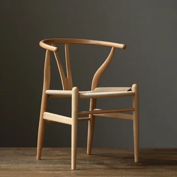 Скандинавски Кът за стол от масивна дървесина За Почивка Стол с облегалка от масивна дървесина Модерен Минималистичен Творчески Стол, Столове За Трапезария
