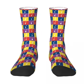 Слот чорапи Blocks Pikmin, Мъжки, дамски чорапи от полиестер, адаптивни тениска