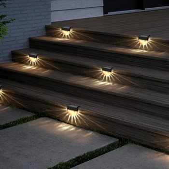 Соларни Улични лампи LED Водоустойчива RGB Warmwhite Осветление Външна Слънчева Лампа за Стена на Градината на Двора 1БР