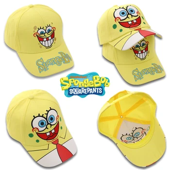 Спондж Боб, Детска бейзболна шапка, Шапки за момчета и Момичета, Лятна Шапка От Слънцето, Сладки, Забавни Аниме-Шапка с Бродерия, Подаръци за Пътуване на Открито за Деца