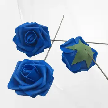 Страхотна имитация на 8-инчов найлонови рози с пенопластовыми глави за един незабравим сватбен декор