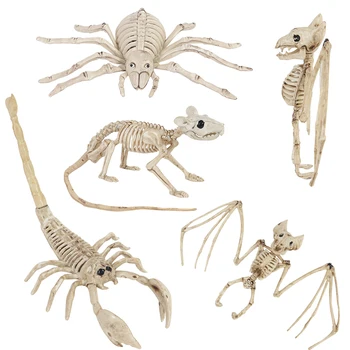 Страшен Скелет на прилеп-паяк на Хелоуин, екшън кости на животни, модел за тематични партита за Хелоуин, Украсата на Къщата с духове, Подпори, детска играчка