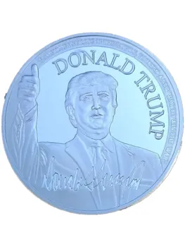 Съединените Щати, лъскава Сребърна Възпоменателна монета на Доналд Тръмп, икона, медал, Сувенири, Художествени подаръци, сувенир
