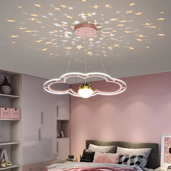 Тавана лампа Starry Подходящ за осветление на спални Модерна led полилей в скандинавски стил за детска стая Окачена лампа Дизайн Арт Цвете