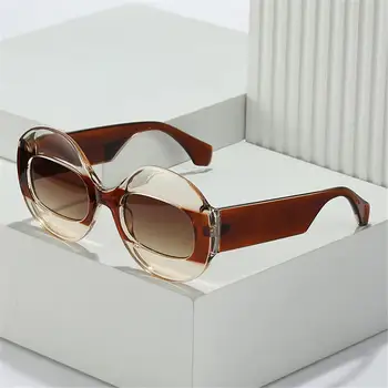 Тенденцията точки с градиентными лещи в стил пънк, слънчеви очила Y2K за жени, слънчеви очила с нотки на