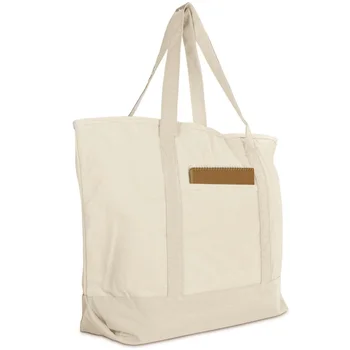 Търговия на едро екологично чисти прости чанти за пазаруване с логото на поръчка, торби за многократна употреба за пазаруване, памучен холщовая чанта-тоут с преден джоб