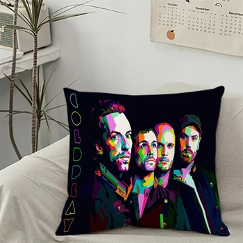 Украса за дома, калъфка C-Coldplay, къса плюшен калъфка за възглавница, вентилатор, подарък калъф за диванной възглавници с двустранен печат 45x45 см