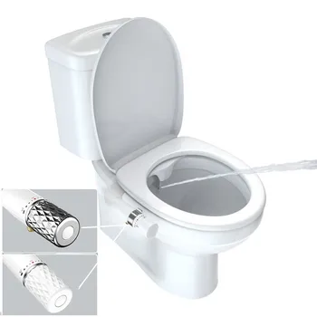 Ультратонкая умна дюза на седалката на тоалетната чиния с две дюзи, регулируемо налягане на водата, Неэлектрический спрей за дупето, Женски Самопочистващ