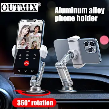 Универсална Кола за Телефон OUTMIX, Въртяща се На 360 Градуса Регулируем Настолна Поставка за iPhone Samsung Серия Xiaomi, Поставка За автомобилни Телефони
