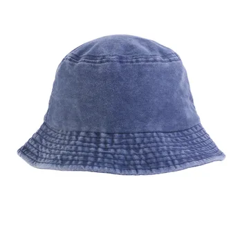 Унисекс двоен страничен износване обръщане на кофа шапка памук Кепър платно на Слънцето Риболов капачка мода шапка с големи шапки за жени