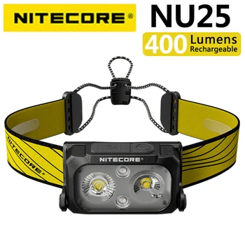 Усъвършенстване на фаровете NITECORE NU25 v2 мощност от 400 лумена с три източника на светлина