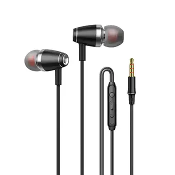 Ушите с кабелен горивото, умен разговор, слушалки с микрофон, с изцяло метална бас музикални слушалки за Android V1