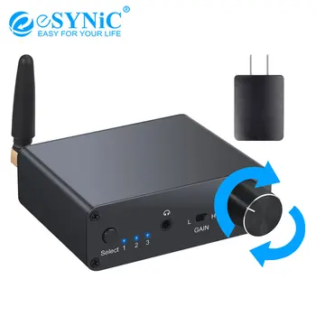 Цифроаналоговый конвертор eSYNiC 192 khz КПР с усилвател за слушалки Поддържа КПР с ниска латентност, Bluetooth-съвместими аудио жак 3.5 мм