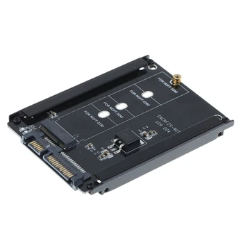 Черен корпус CY B + M Конектор 2 М. 2 NGFF (SATA) SSD SATA 2,5 адаптер за SSD 2230/2242/2260/2280 мм М2