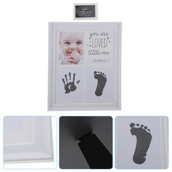 Чернильная поставка за краката и ръцете, рамка за снимка, Комплект за пръстови отпечатъци Бебе, Изображението за печат ръцете на паметта