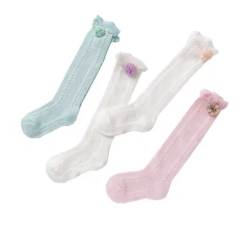 Чорапи за новородени до коляното топлите летни чорапи за момичета, тънка тръба, за проследяването стъпки пълзи по пода с неонатальными наколенниками